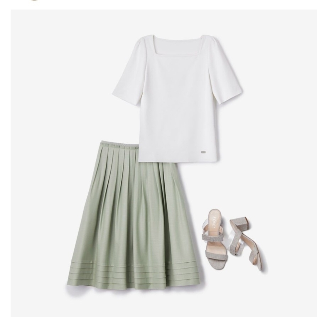 ロングスカート FOXEY - FOXEY NEW YORK Skirt Linen Bell 38