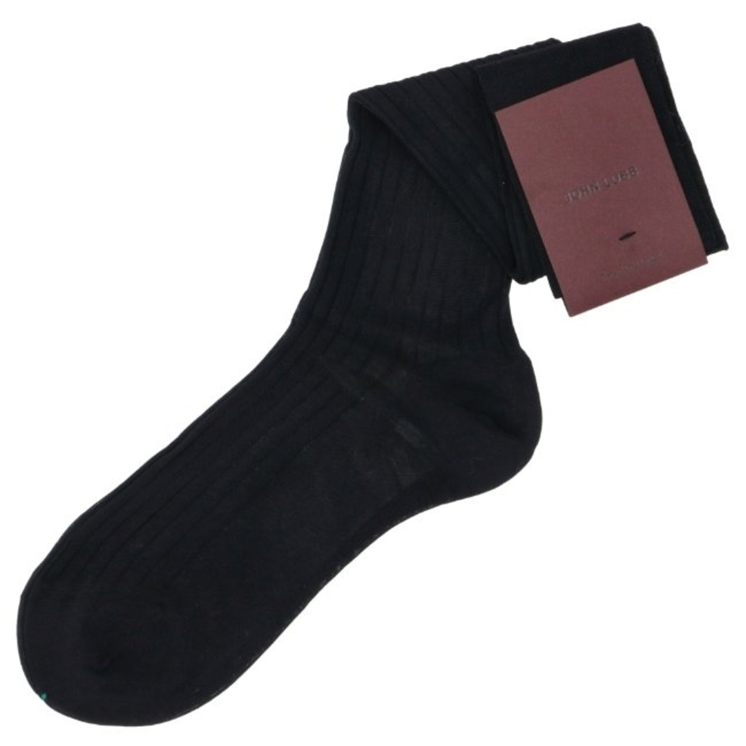 JOHN LOBB(ジョンロブ)のジョンロブ/JOHN LOBB 靴下 メンズ LONG COTTON SOCKS ソックス NAVY YSOC02L-0015-5A メンズのレッグウェア(ソックス)の商品写真