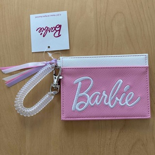 バービー(Barbie)の新品  バービー ピンク ストライプ　パスケース ／ 定期入れ(パスケース/IDカードホルダー)