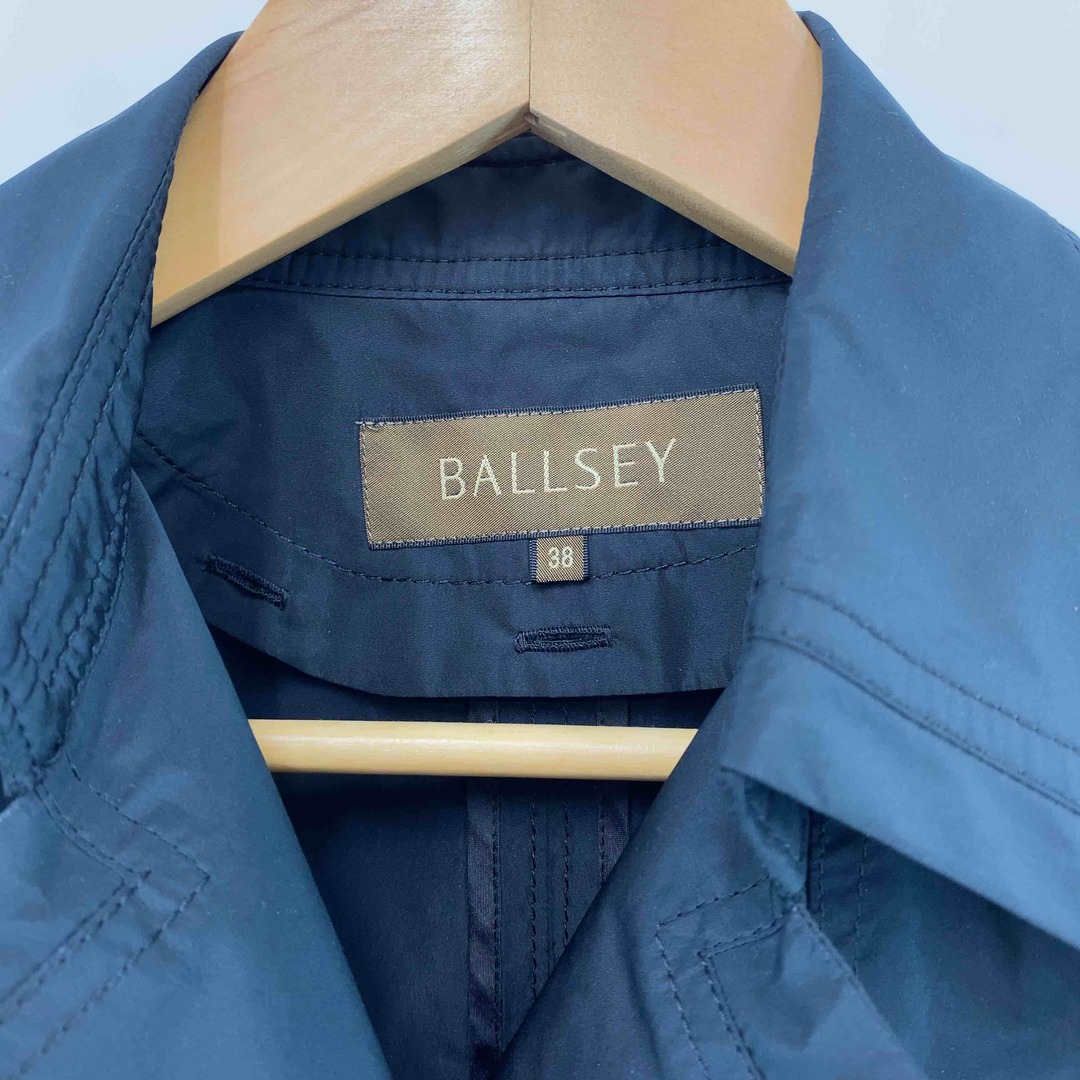 Ballsey(ボールジィ)のBALLSEY ボールジィ レディース ブラック系 薄手アウター 春夏 ロングコート トレンチコート レディースのジャケット/アウター(Gジャン/デニムジャケット)の商品写真