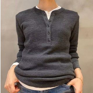 ドゥーズィエムクラス(DEUXIEME CLASSE)の新品　Deuxieme Classe　WOOLY THERMAL プルオーバー　(カットソー(長袖/七分))