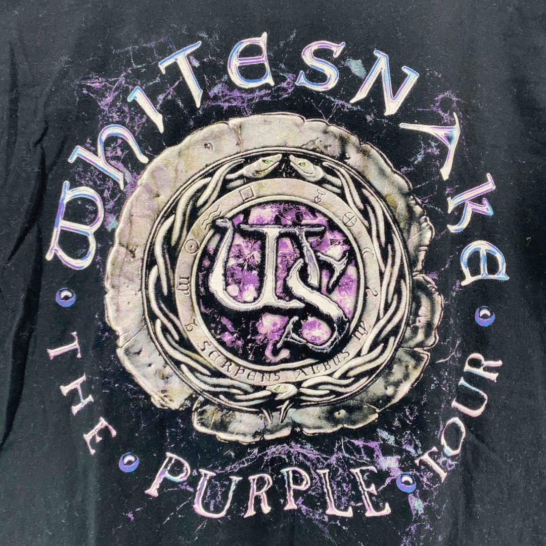 GILDAN(ギルタン)のWITHE SNAKE ホワイトスネイク THE PURPLE TOUR 2015 GILDAN ギルダン メンズ Tシャツ（半袖）黒 バンドT ライブT ツアーT メンズのトップス(Tシャツ/カットソー(半袖/袖なし))の商品写真