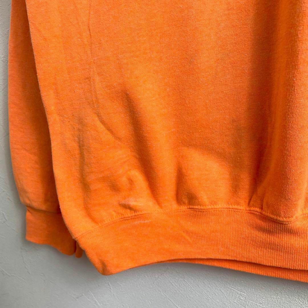 ポートアンドカンパニー　オレンジ　M 両面プリント　スウェットシャツ　US古着 メンズのトップス(スウェット)の商品写真