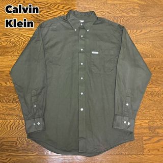 カルバンクライン(Calvin Klein)のUSA製 Calvin Klein カルバンクライン シャツ 長袖 無地 単色(Tシャツ/カットソー(七分/長袖))