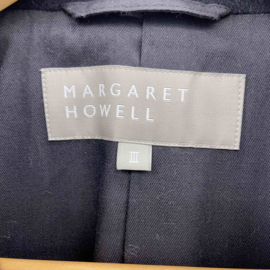 MARGARET HOWELL(マーガレットハウエル)のMARGARET HOWELL マーガレットハウエル レディース ピーコート ウール カシミヤ 紺 ネイビー レディースのジャケット/アウター(ピーコート)の商品写真