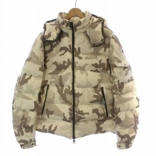 モンクレール(MONCLER)のモンクレールシメイ ダウンジャケット フード 迷彩 カモフラ 5 ベージュ 茶(ダウンジャケット)