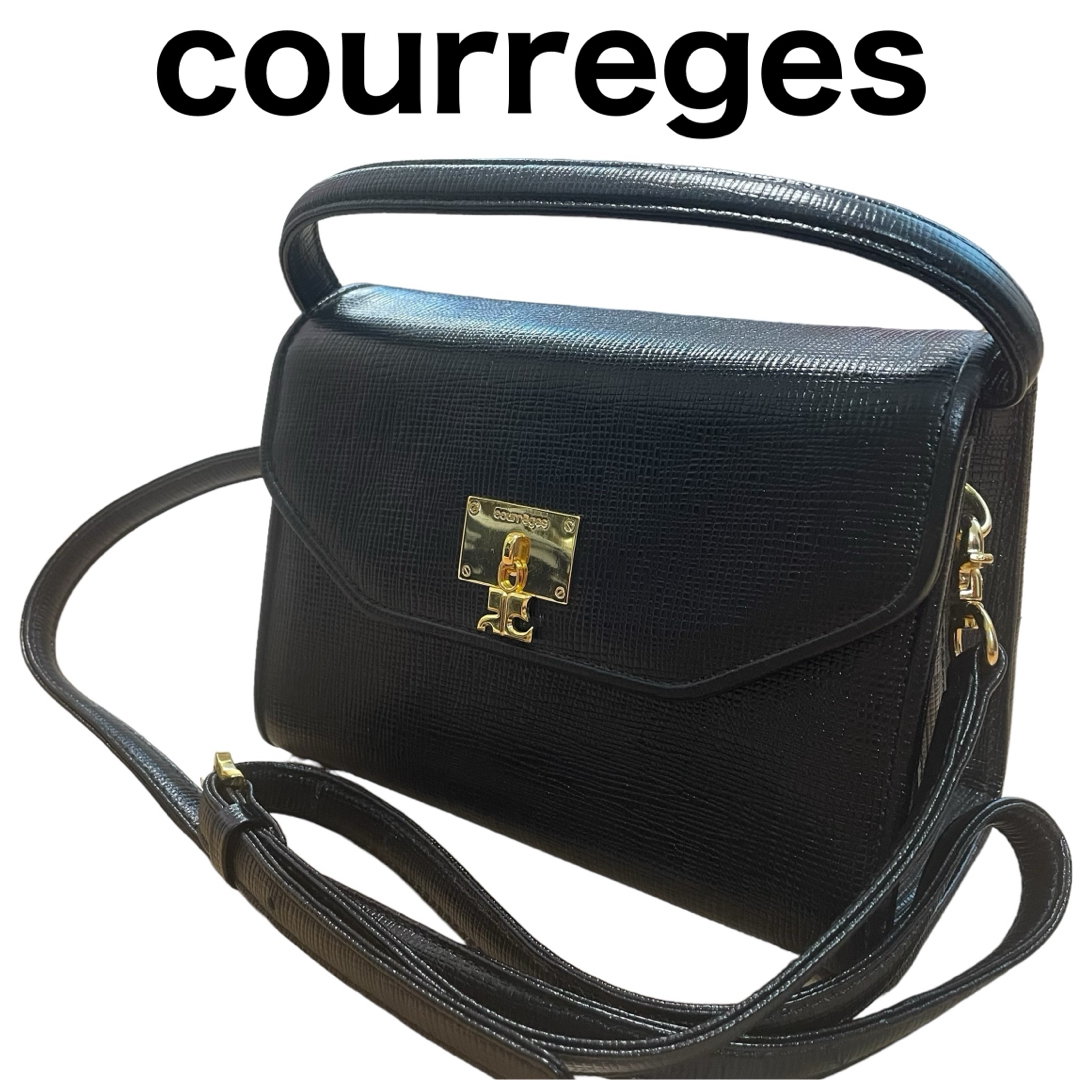 Courreges(クレージュ)の良品　courreges ショルダーバッグ　ロゴチャーム　ハンドバッグ　2way レディースのバッグ(ショルダーバッグ)の商品写真