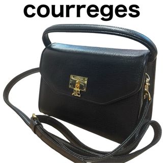 クレージュ(Courreges)の良品　courreges ショルダーバッグ　ロゴチャーム　ハンドバッグ　2way(ショルダーバッグ)