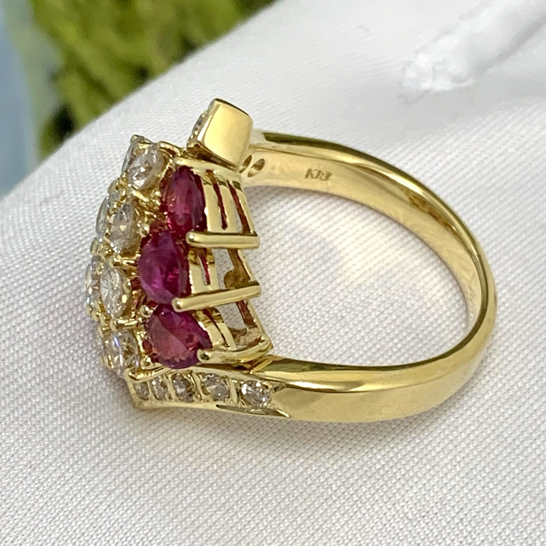 K18YG ルビー　1.97 ダイヤモンド　1.43 リング　指輪 レディースのアクセサリー(リング(指輪))の商品写真