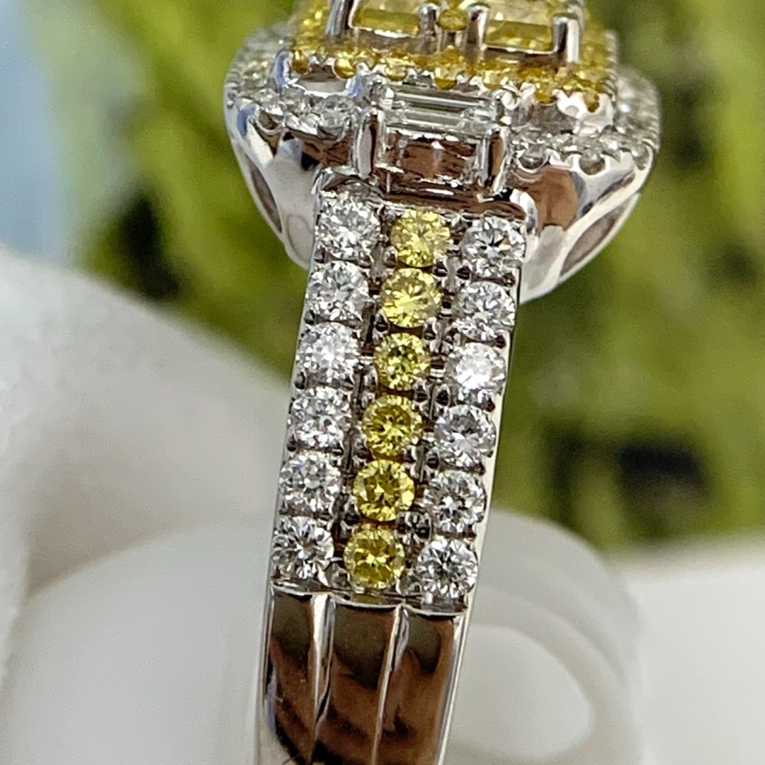 K18WG イエローダイヤモンド　ダイヤ　リング　指輪 レディースのアクセサリー(リング(指輪))の商品写真
