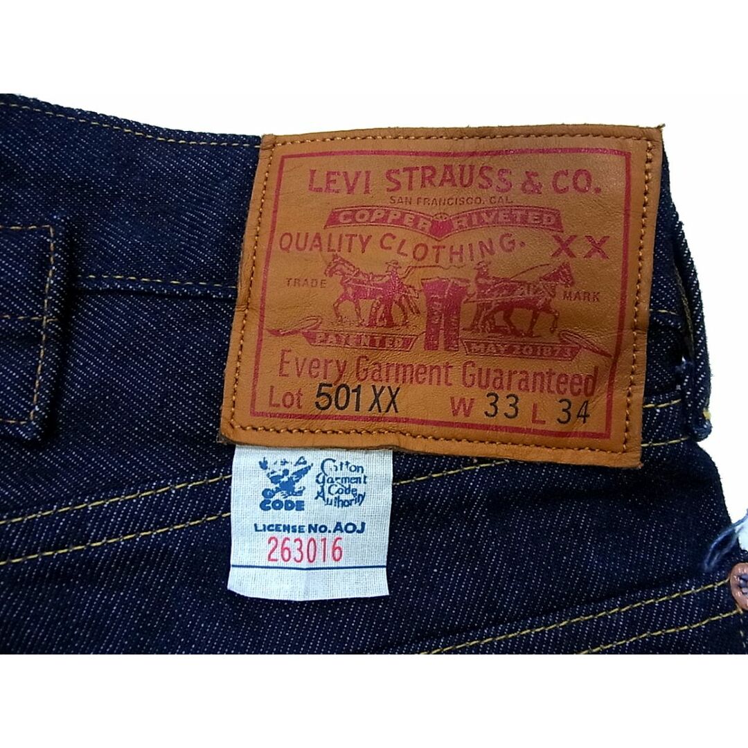 Levi's(リーバイス)の美品 定価38,500円■LEVI’S VINTAGE CLOTHING 501XX 1933年復刻 ジーンズ 良サイズ 濃紺 セルビッチ NRAラベル メンズ リーバイス メンズのパンツ(デニム/ジーンズ)の商品写真