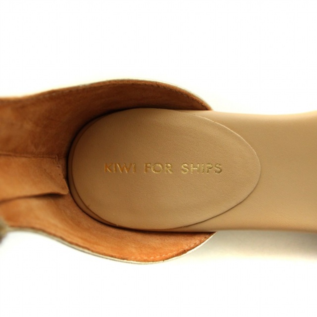 SHIPS(シップス)のシップス ストラップサンダル ローヒール ビーズ 装飾 36 ベージュ レディースの靴/シューズ(サンダル)の商品写真