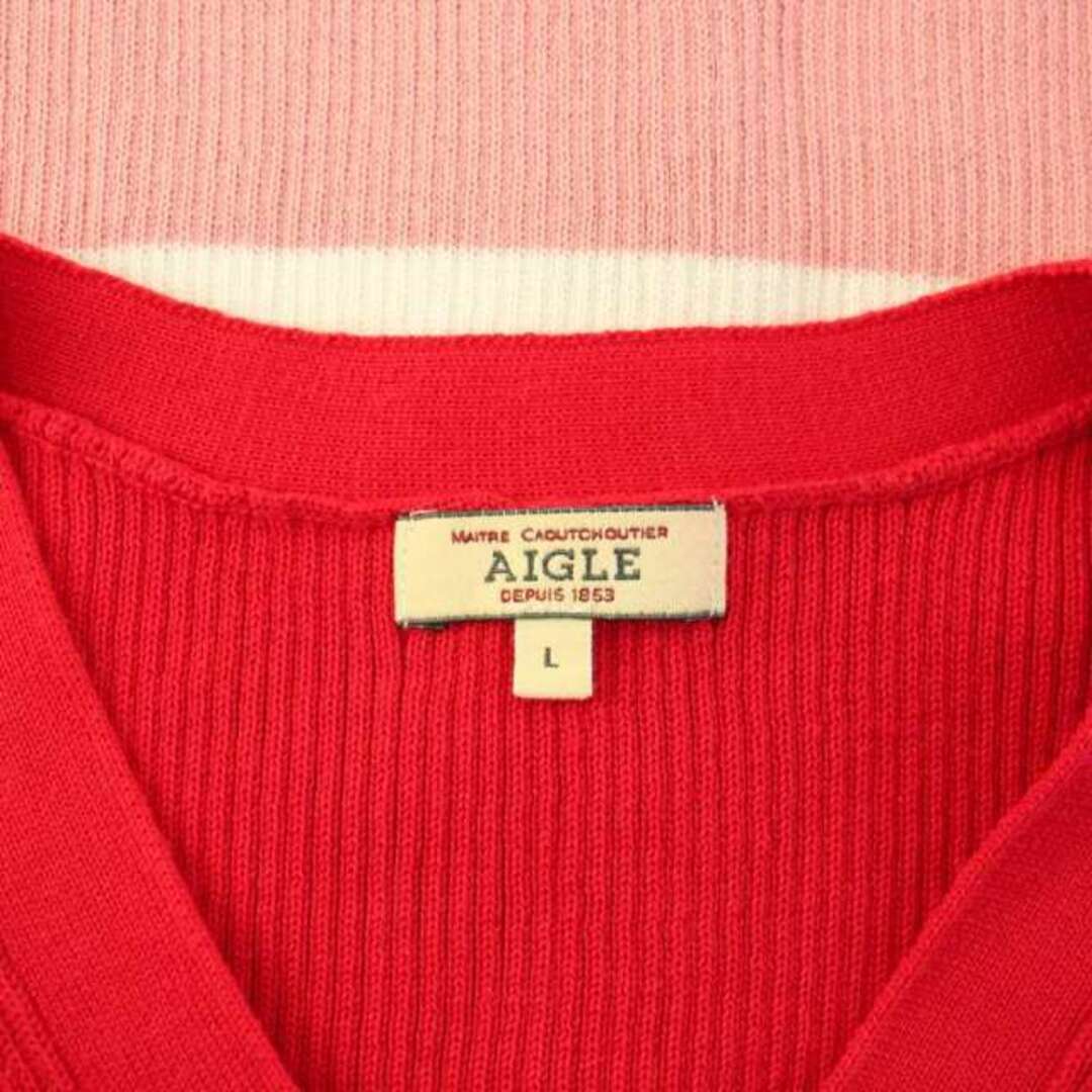 AIGLE(エーグル)のエーグル ビックストライプカーデ ニットカーディガン 長袖 L マルチカラー レディースのトップス(カーディガン)の商品写真