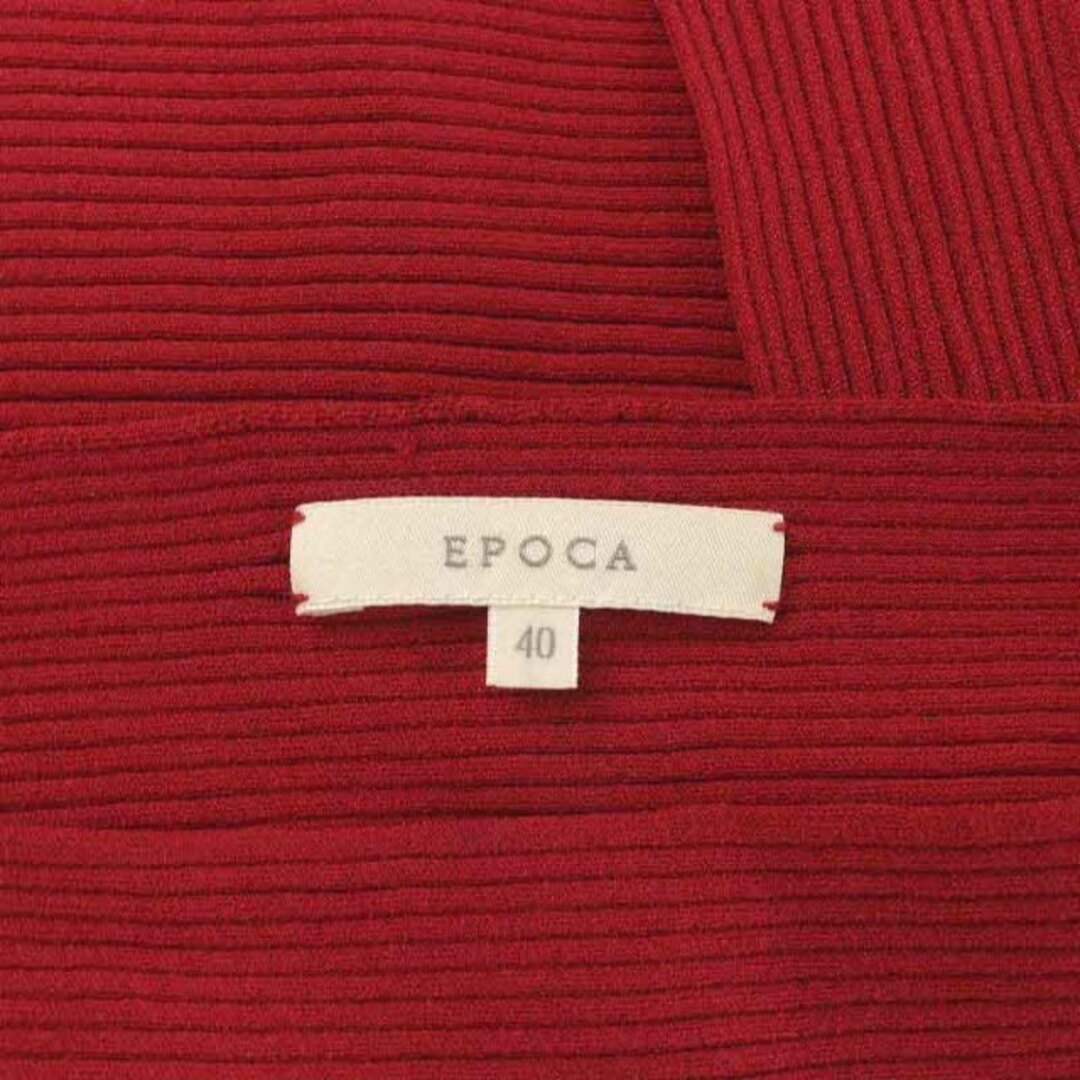 EPOCA(エポカ)のエポカ ニット セーター ボートネック ショート丈 リボン 五分袖 40 M 赤 レディースのトップス(ニット/セーター)の商品写真