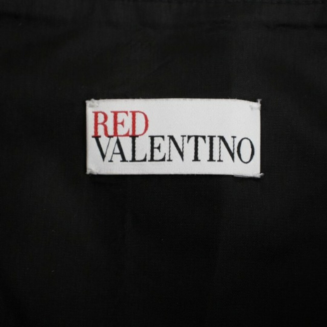 レッド ヴァレンティノ フレアスカート タックスカート ミニ丈 S 黒 レディースのスカート(ミニスカート)の商品写真