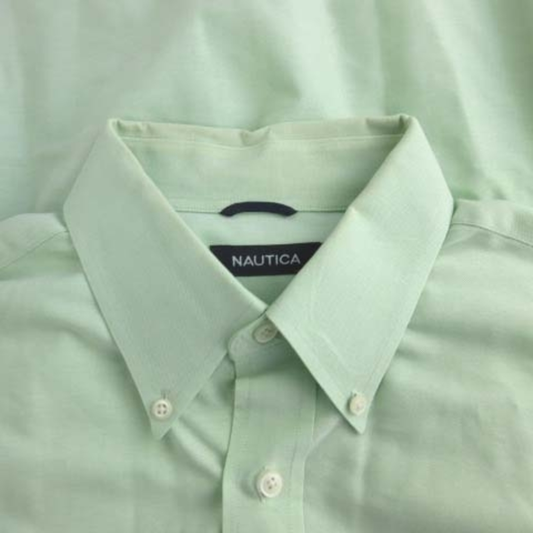NAUTICA(ノーティカ)のNAUTICA ボタンダウンシャツ カジュアル ロゴ 刺繍 ワンポイント L 緑 メンズのトップス(シャツ)の商品写真
