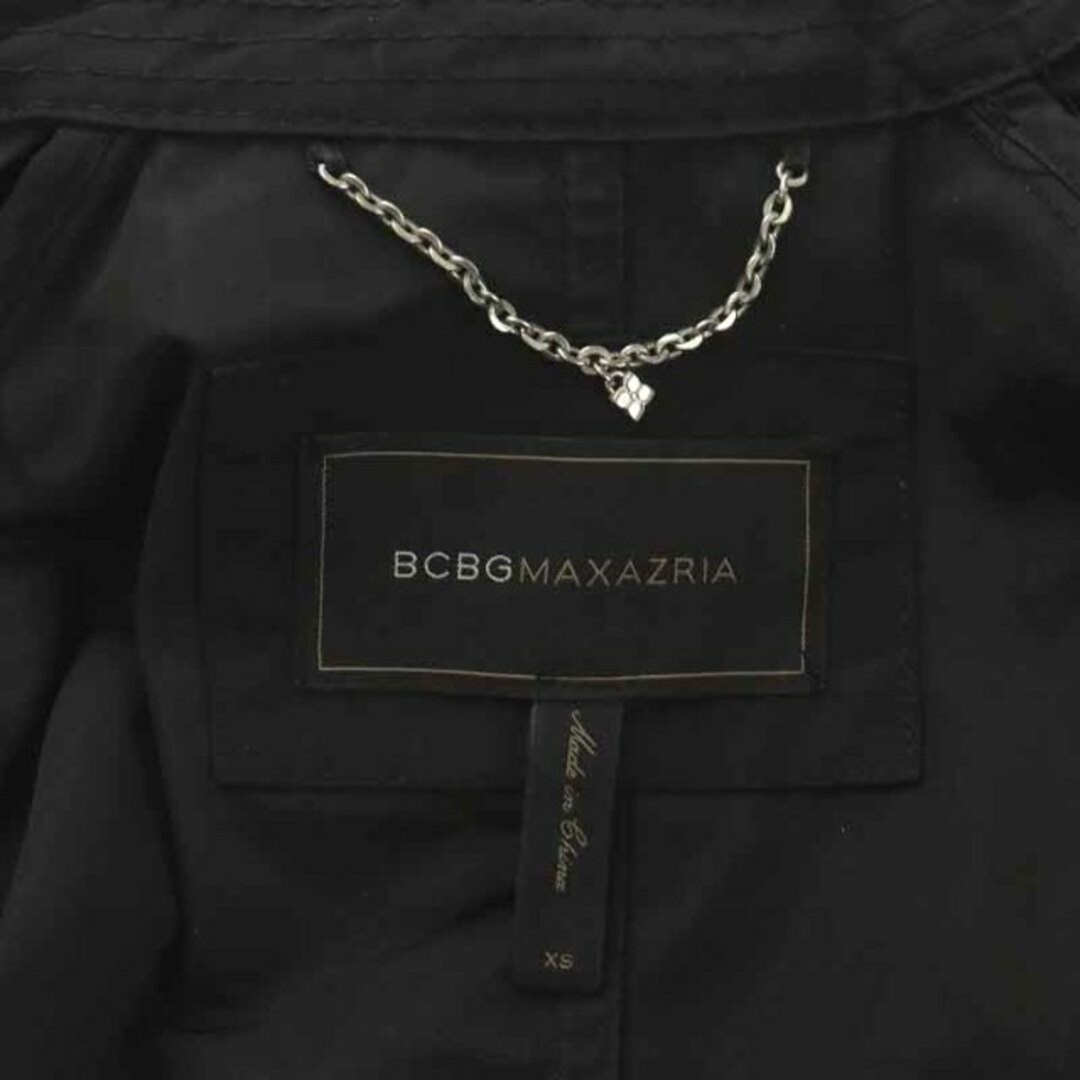 BCBGMAXAZRIA(ビーシービージーマックスアズリア)のビーシービージーマックスアズリア トレンチコート スプリングコート XS 黒 レディースのジャケット/アウター(トレンチコート)の商品写真
