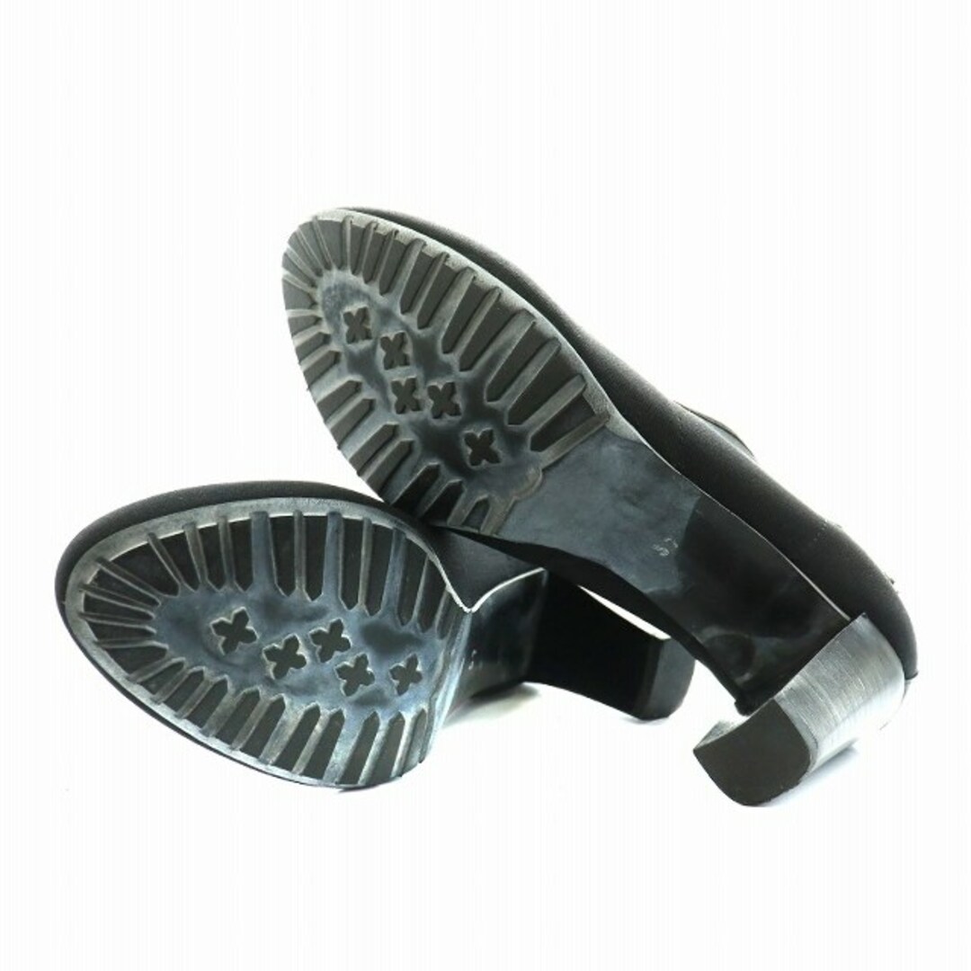 other(アザー)のデルモナコ パンプス アーモンドトゥ チャンキーヒール 37 23.5cm 黒 レディースの靴/シューズ(ハイヒール/パンプス)の商品写真