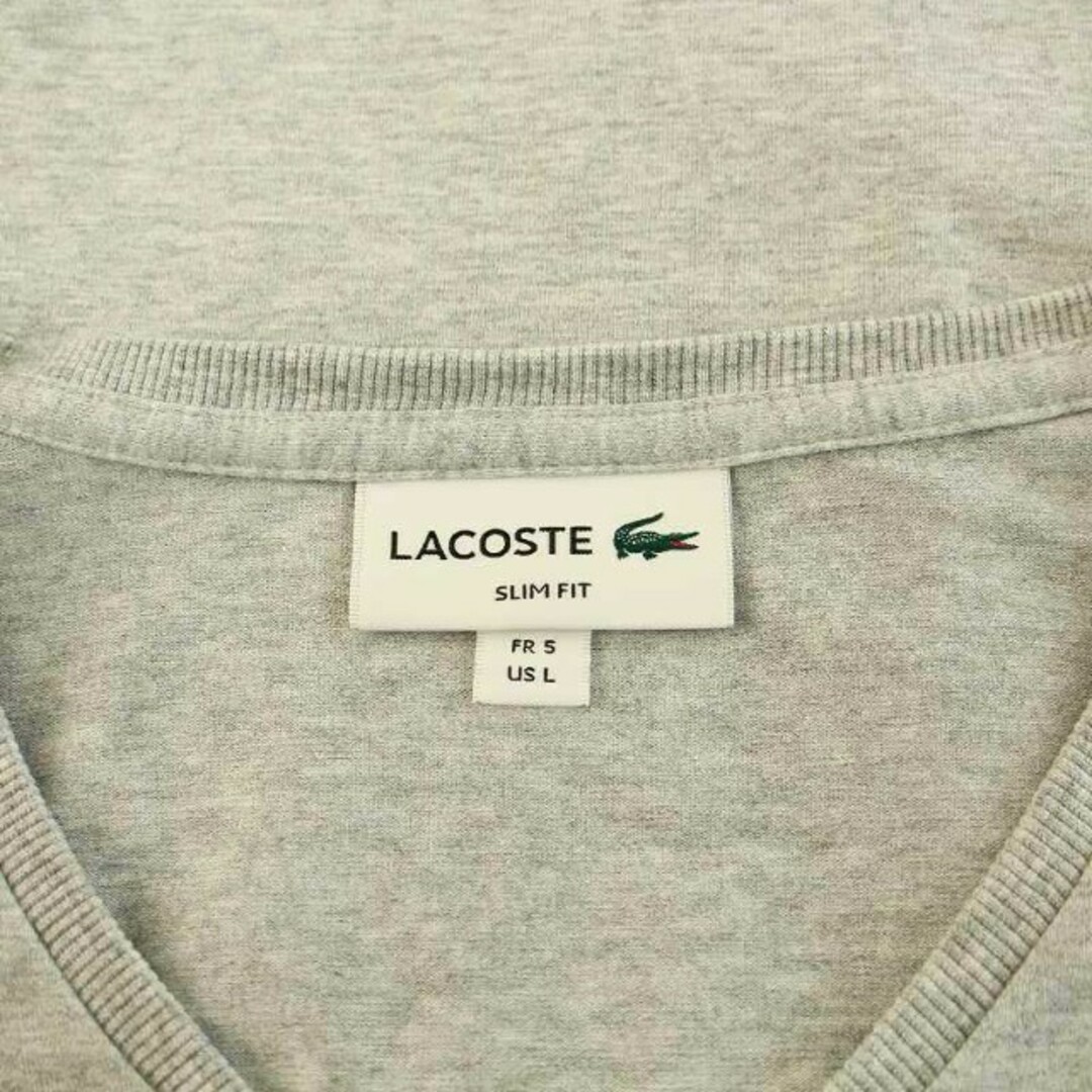 LACOSTE(ラコステ)のラコステ LACOSTE VネックロングTシャツ 5 XL グレー メンズのトップス(Tシャツ/カットソー(七分/長袖))の商品写真