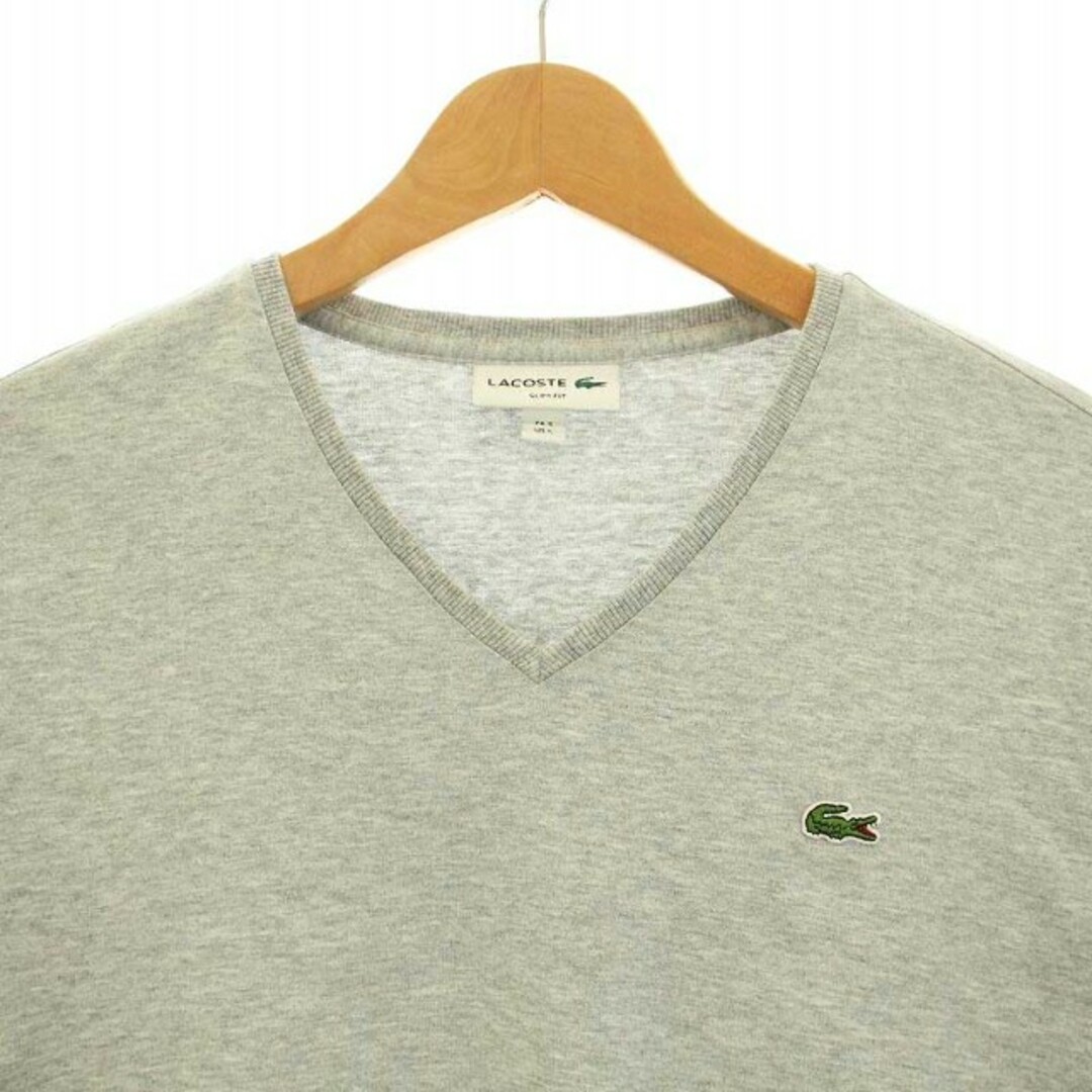 LACOSTE(ラコステ)のラコステ LACOSTE VネックロングTシャツ 5 XL グレー メンズのトップス(Tシャツ/カットソー(七分/長袖))の商品写真