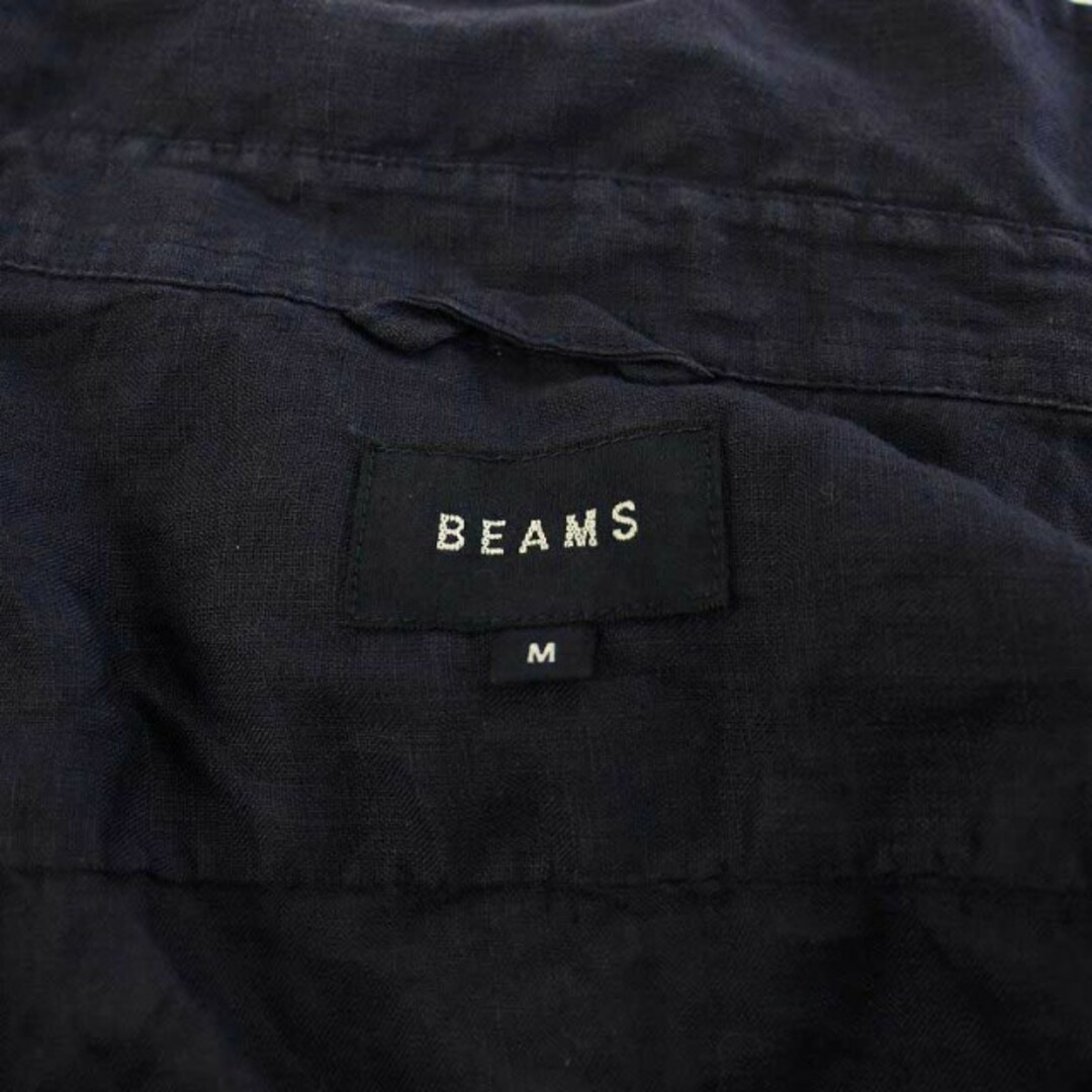 BEAMS(ビームス)のビームス BEAMS シャツ カジュアルシャツ 七分袖 麻 リネン M 紺 メンズのトップス(シャツ)の商品写真