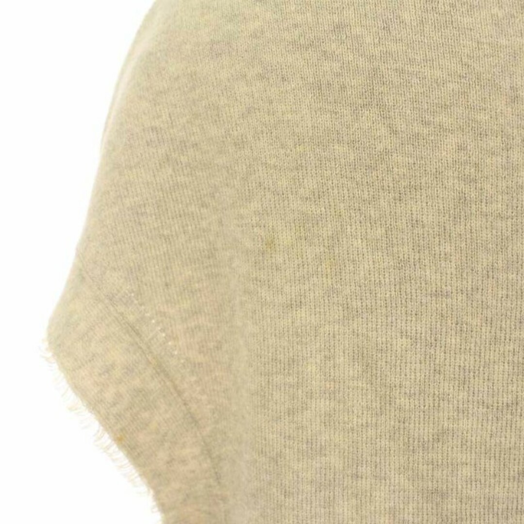 Drawer(ドゥロワー)のドゥロワー ニット 薄手 ノースリーブ カシミヤ混 フリンジ 2 M グレー レディースのトップス(ニット/セーター)の商品写真