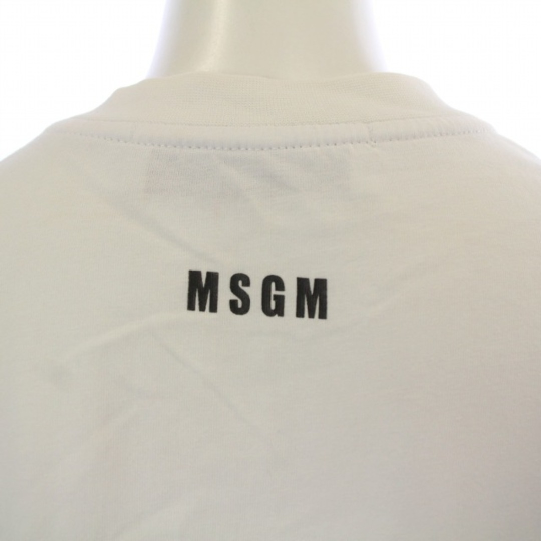 MSGM(エムエスジイエム)のエムエスジーエム ノースリーブワンピース ミニ ロゴ 花柄切替  XS 白 レディースのワンピース(ミニワンピース)の商品写真