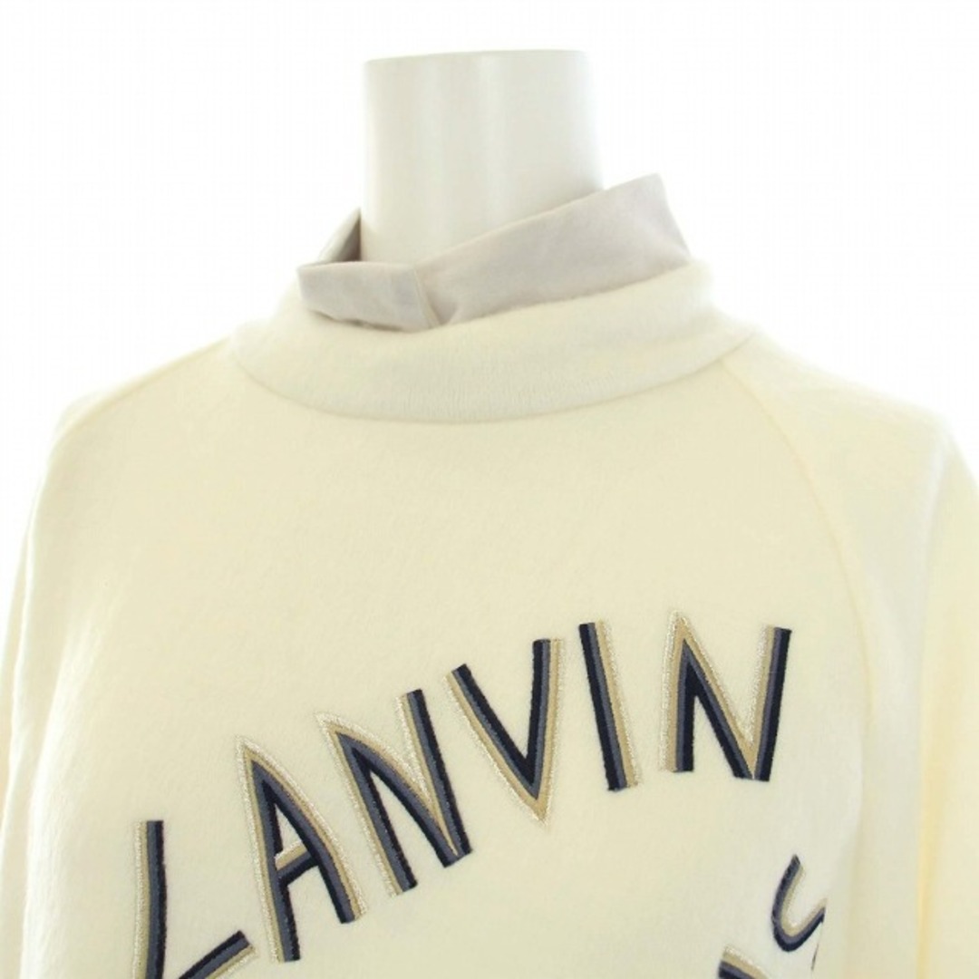 ランバン スポール ニット セーター タートルネック 長袖 ロゴ 42 XL 白 レディースのトップス(ニット/セーター)の商品写真