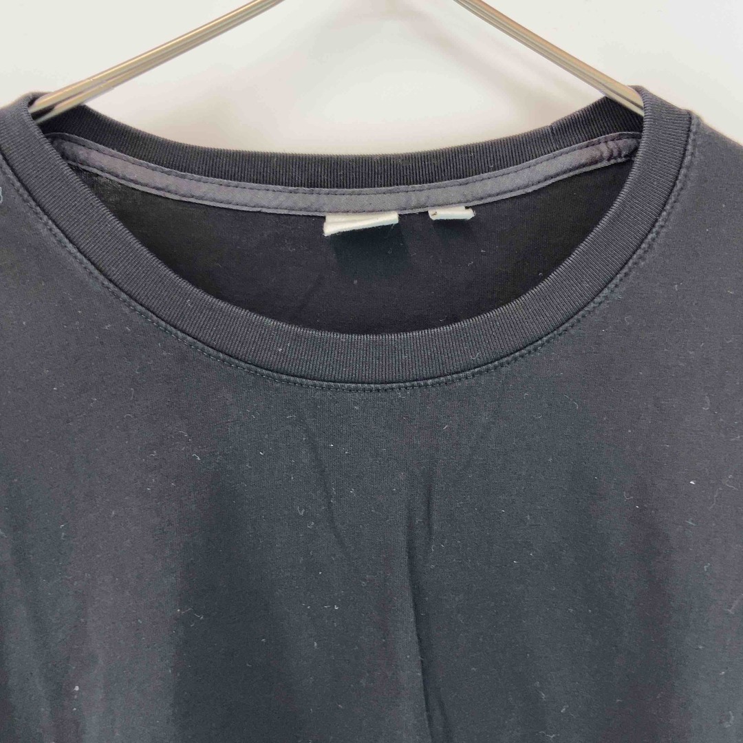 UNIQLO(ユニクロ)のUNIQLO ユニクロ メンズ Tシャツ 半袖 ブラック 無地 シンプルTシャツ メンズのトップス(Tシャツ/カットソー(半袖/袖なし))の商品写真