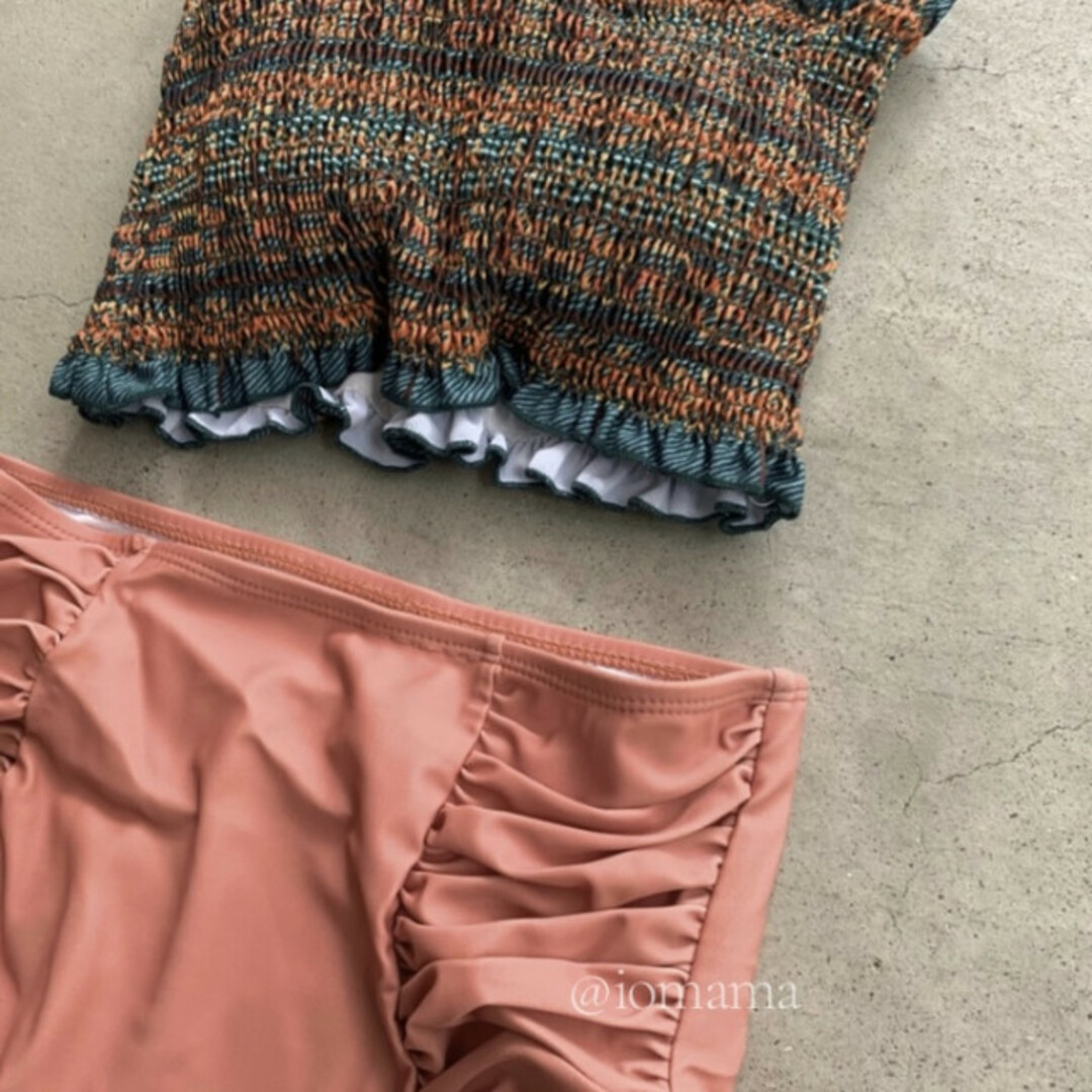 マルチカラー フリル ビキニ L ピンク 着痩せ 水着 綺麗 美品 水着 人気 レディースの水着/浴衣(水着)の商品写真