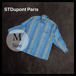 【カシミヤ】 STDupont Paris 七分袖シャツ ストライプ メンズ(シャツ)