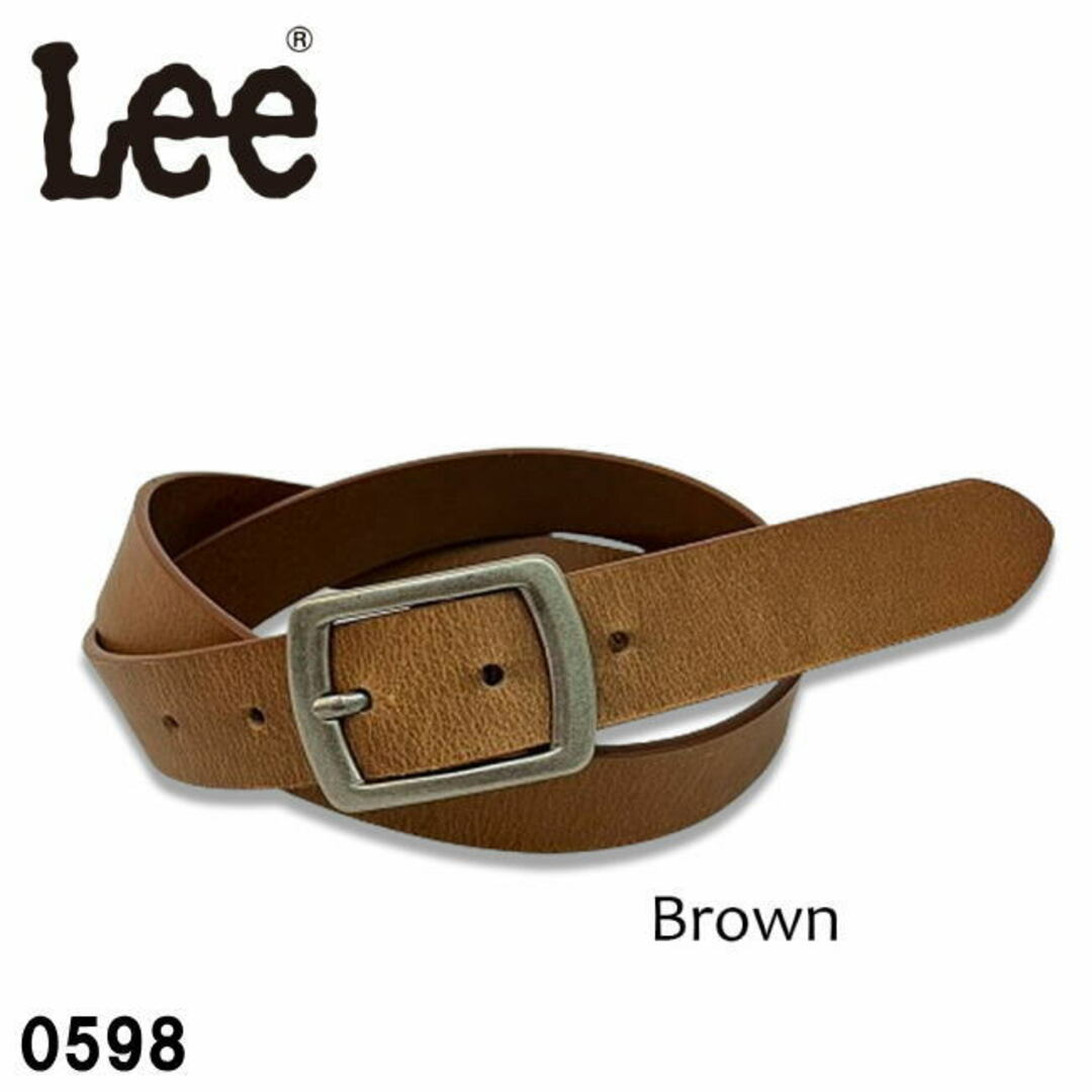 ブラウン Lee LEE リー 0598 30mm レザー ベルト ギャリソン メンズのファッション小物(ベルト)の商品写真