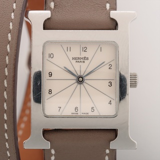 Hermes - エルメス Hウォッチ SS×革   レディース 腕時計