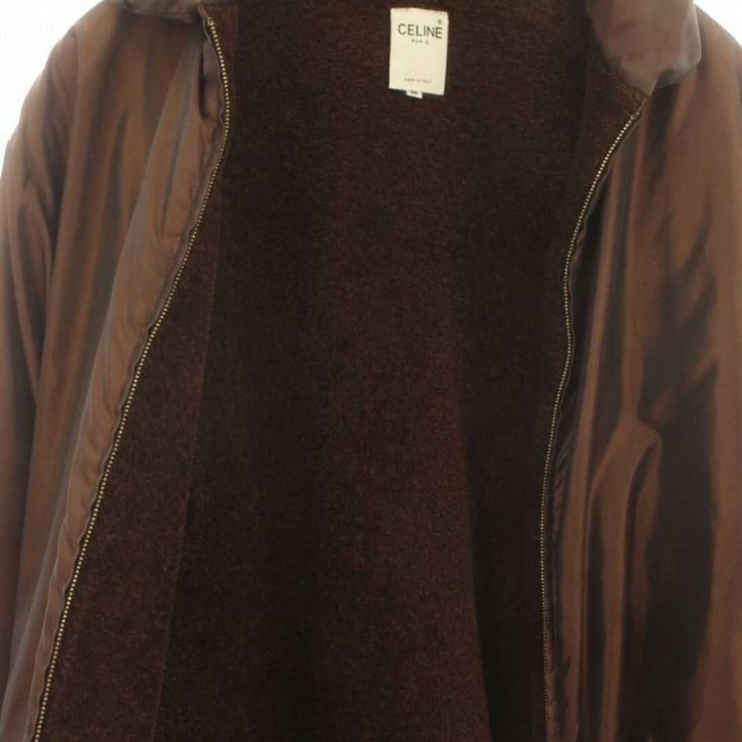 celine(セリーヌ)のセリーヌ ヴィンテージ ロングコート 中綿 裏地ボア ウール混 38 M 茶 レディースのジャケット/アウター(その他)の商品写真