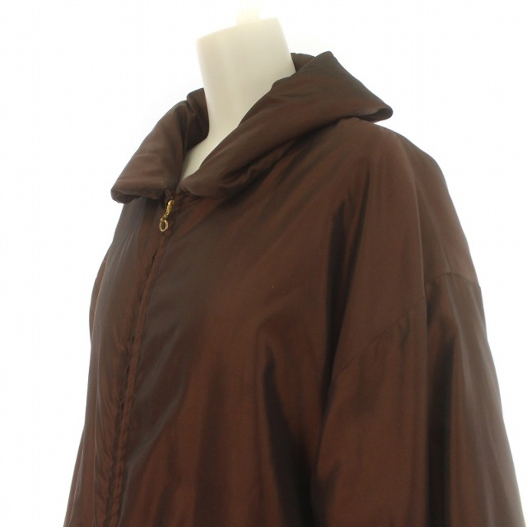 celine(セリーヌ)のセリーヌ ヴィンテージ ロングコート 中綿 裏地ボア ウール混 38 M 茶 レディースのジャケット/アウター(その他)の商品写真