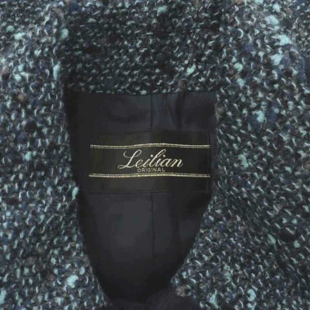 leilian(レリアン)のレリアン ステンカラーコート ミドル シングル 11 L 紺 水色 グレー レディースのジャケット/アウター(その他)の商品写真