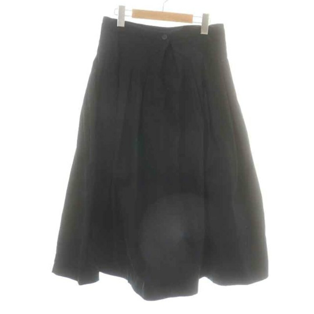 グランマママドーター フレアスカート ロング ボックスプリーツ 2 L 黒 レディースのスカート(ロングスカート)の商品写真