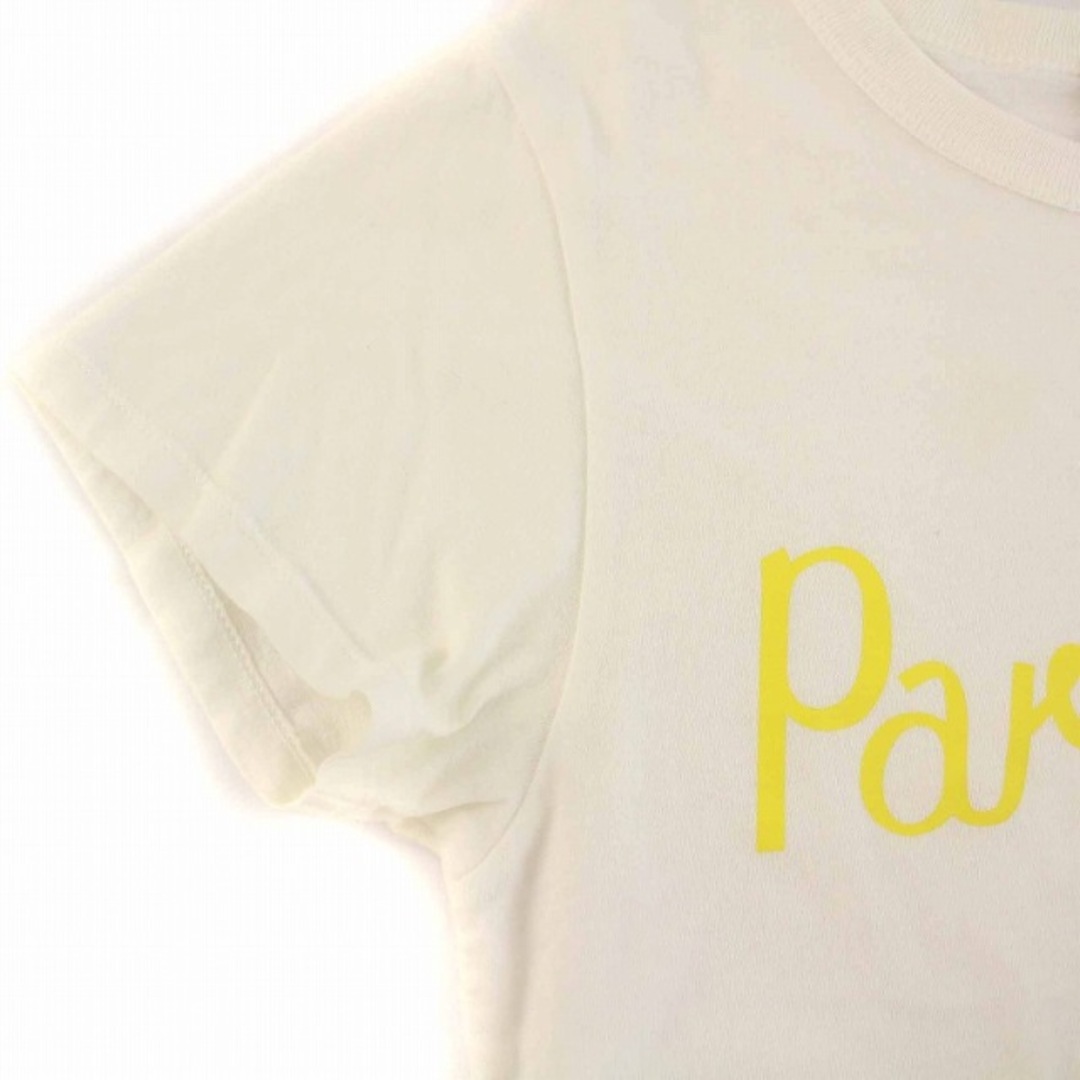 MAISON KITSUNE'(メゾンキツネ)のメゾンキツネ Tシャツ カットソー Parisienne 半袖 XS 白 レディースのトップス(Tシャツ(半袖/袖なし))の商品写真