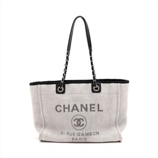 シャネル(CHANEL)のシャネル  ストロー×レザー  ブラック×グレー ユニセックス トートバッ(トートバッグ)