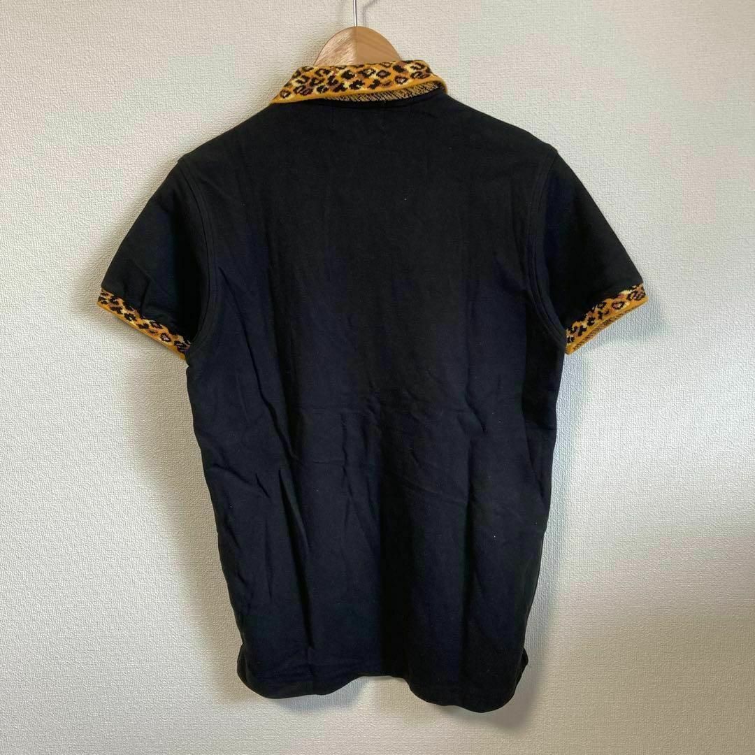 KRIZIA(クリツィア)のKRIZIA クリツィア　ポロシャツ　刺繍　レオパード　豹柄　ブラック　黒　M メンズのトップス(ポロシャツ)の商品写真