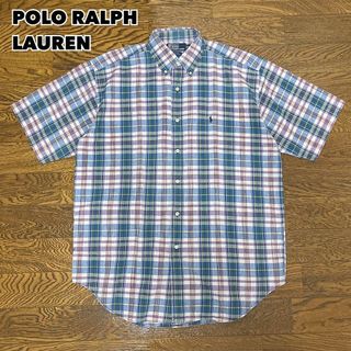 90s POLO RALPH LAUREN チェックシャツ 刺繍ロゴ BLAKE