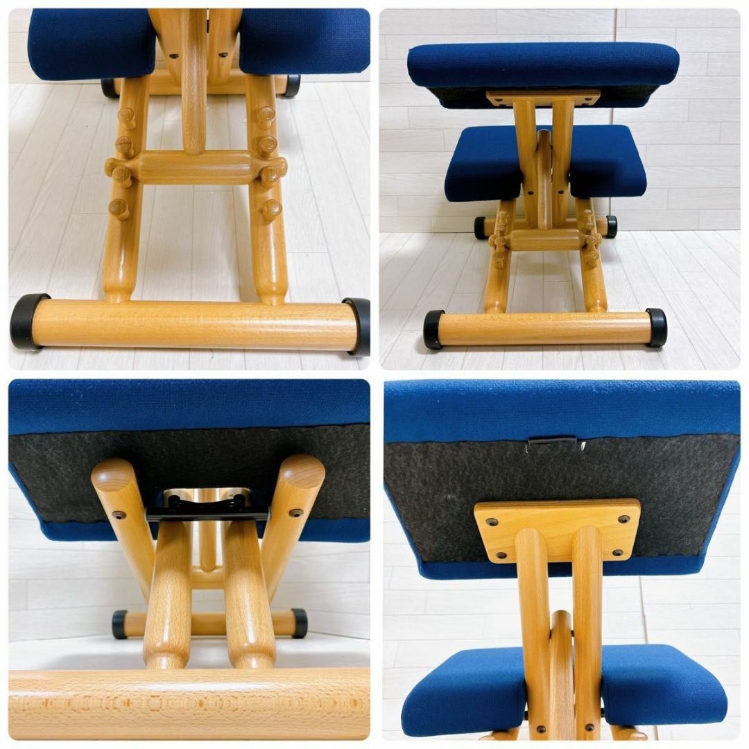 Varier(ヴァリエール)のVARIER STOKKE バランスチェア マルチ ネイビー 姿勢矯正 良品 インテリア/住まい/日用品の椅子/チェア(デスクチェア)の商品写真