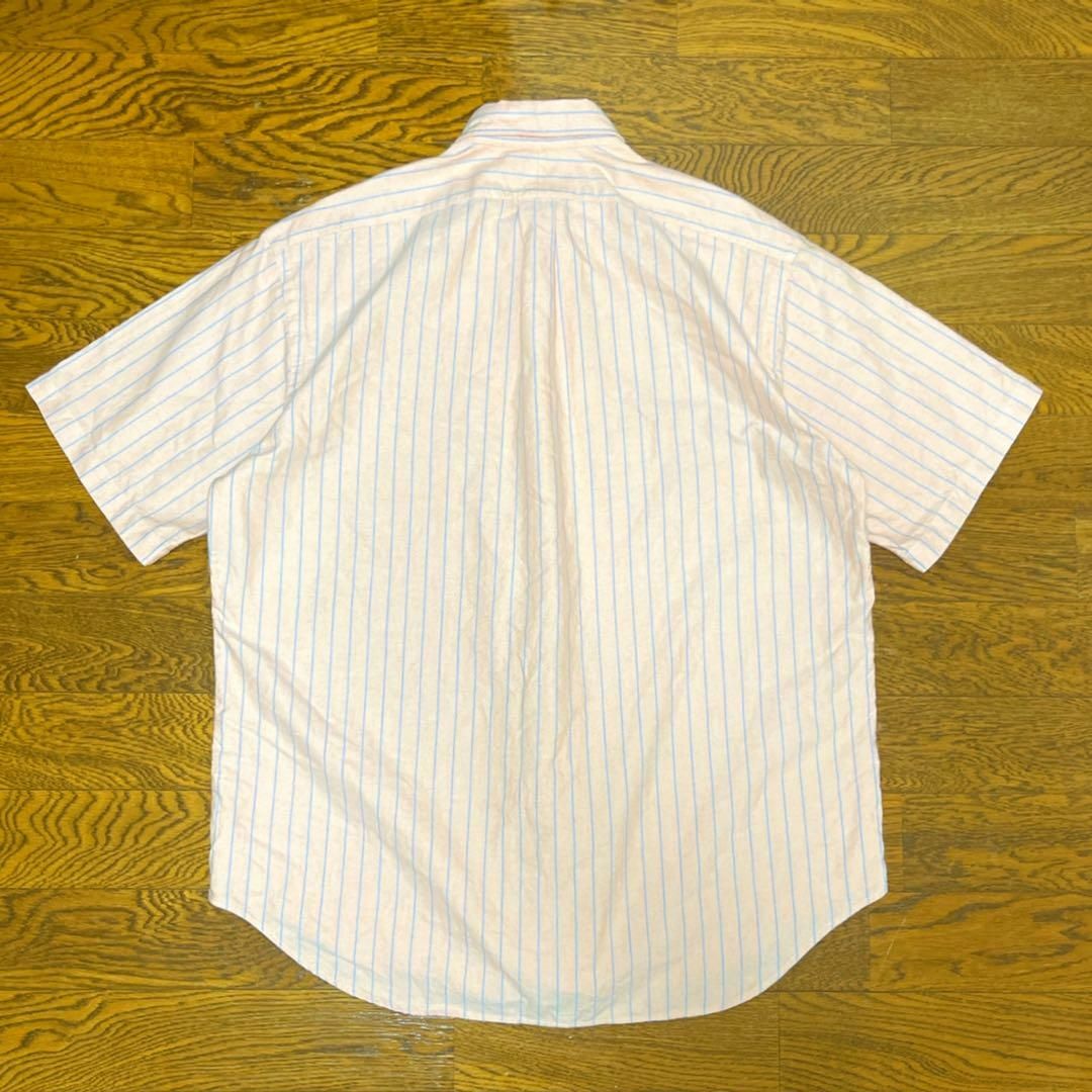 Ralph Lauren(ラルフローレン)の90s Ralph Lauren ラルフローレン シャツ 半袖 ストライプ メンズのトップス(Tシャツ/カットソー(半袖/袖なし))の商品写真