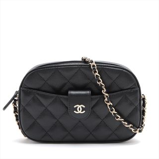 シャネル(CHANEL)のシャネル  キャビアスキン  ブラック レディース ショルダーバッグ(ショルダーバッグ)