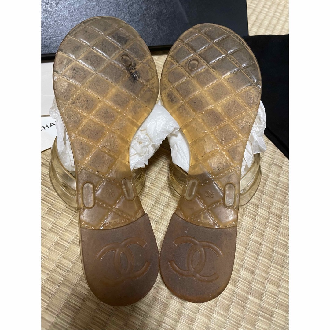 CHANEL カメリアビニールサンダル CHANEL カメリアビニールサンダル