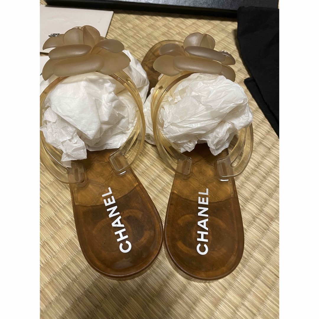 CHANEL カメリアビニールサンダル CHANEL カメリアビニールサンダル