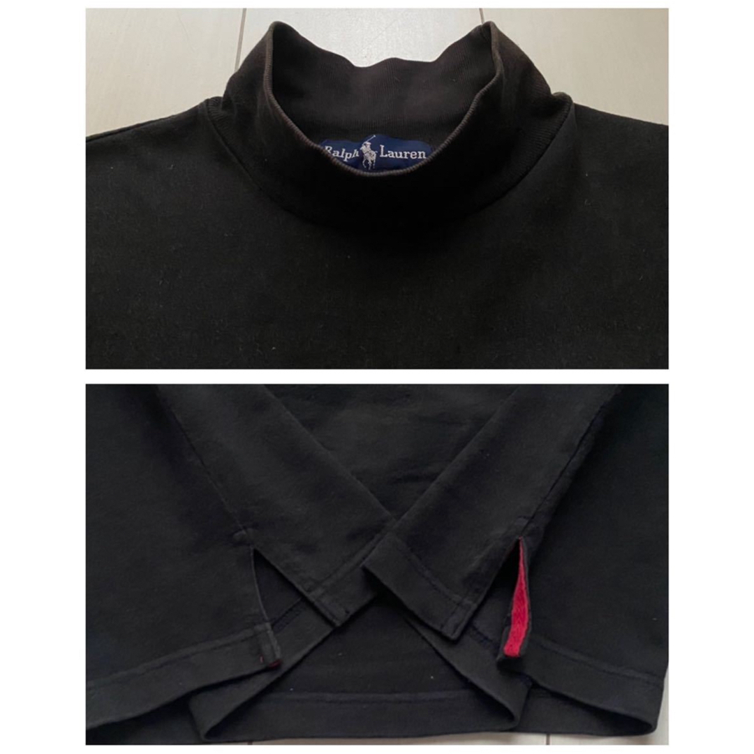 POLO RALPH LAUREN(ポロラルフローレン)の90s POLO ラルフローレン HI TECH NECK black XL メンズのトップス(Tシャツ/カットソー(七分/長袖))の商品写真