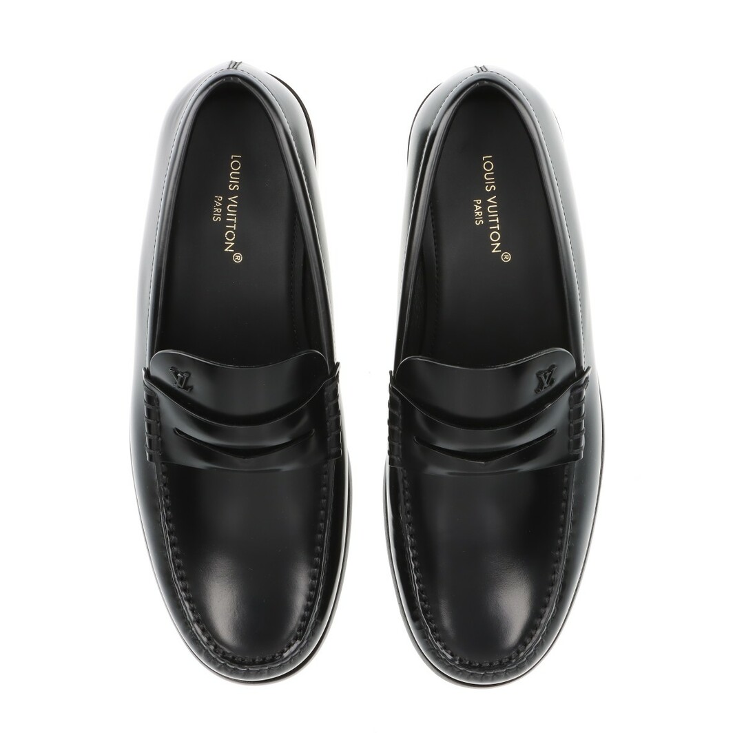 LOUIS VUITTON(ルイヴィトン)のヴィトン ルイライン レザー 6.5 ブラック メンズ ローファー メンズの靴/シューズ(その他)の商品写真