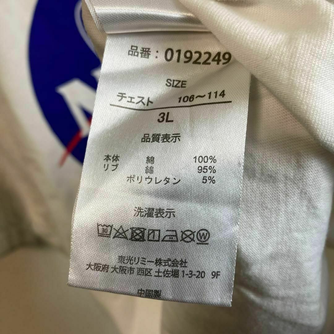 NASA ナサ APOLLO アポロ Tシャツ 60周年記念 大きいサイズ 白 メンズのトップス(Tシャツ/カットソー(半袖/袖なし))の商品写真