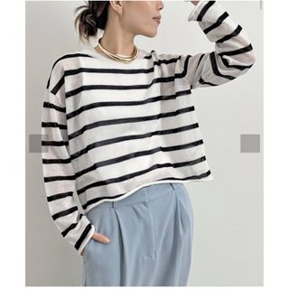 L'Appartement DEUXIEME CLASSE - 本日限定★アパルトモン★Border Sheer Knit ボーダーシアーニット